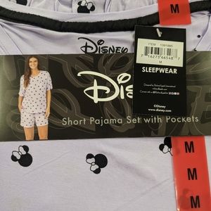 NWT Disney Short Pajama Set with Pockets